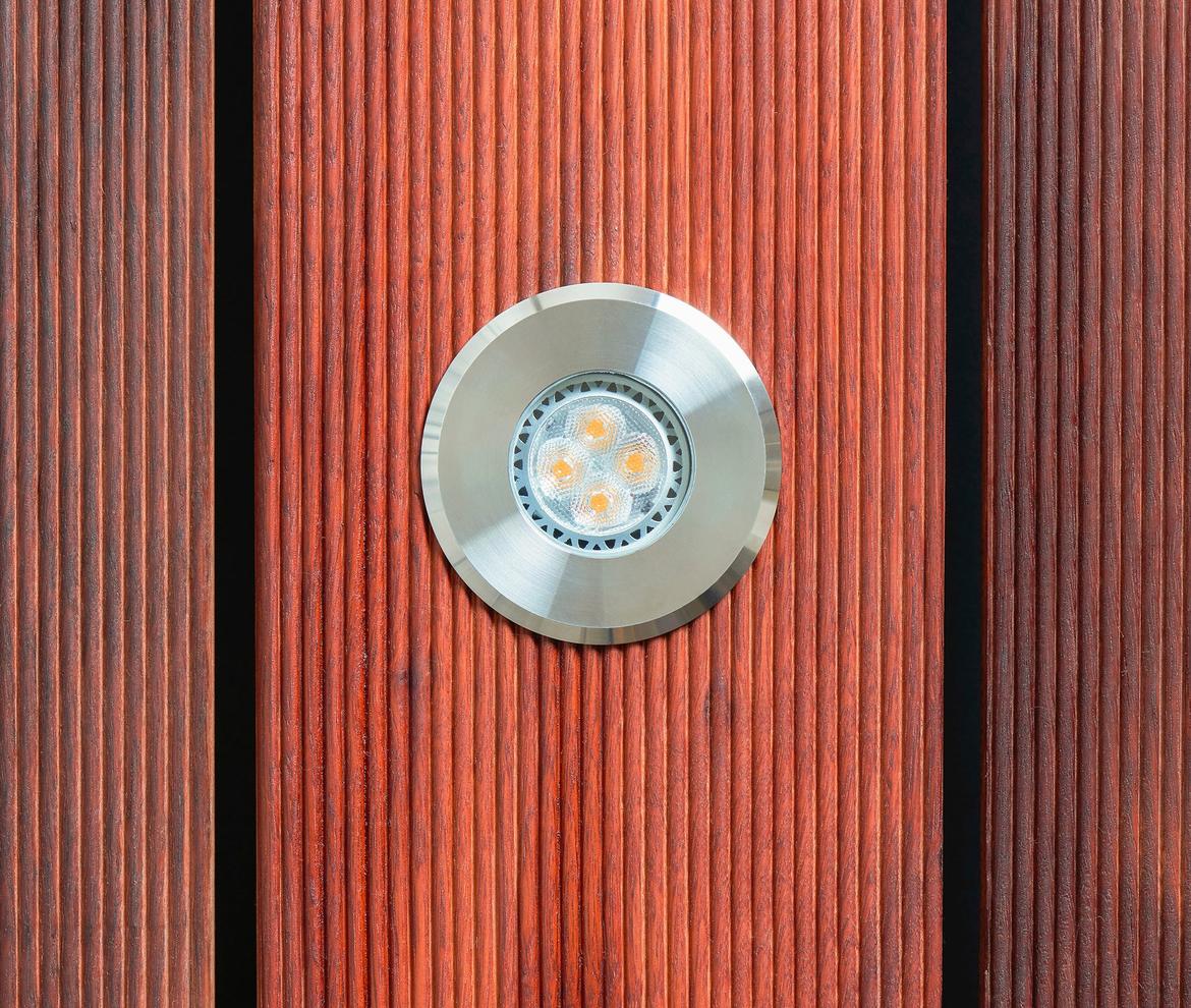 Ellumiere Large S/Steel Deck Light  - Mains Lighting