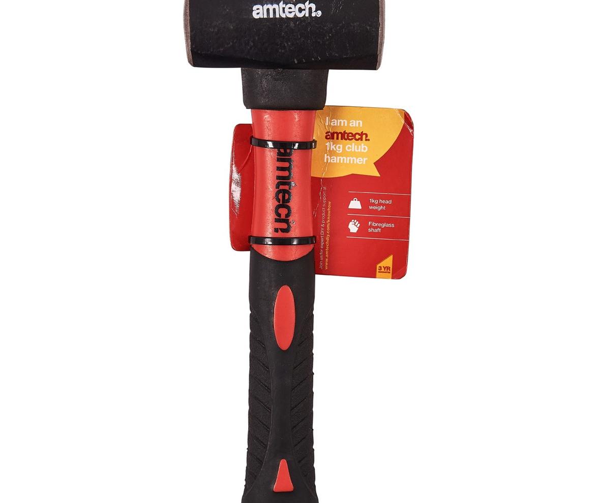 Amtech 1kg club hammer – fibreglass shaft - Tools