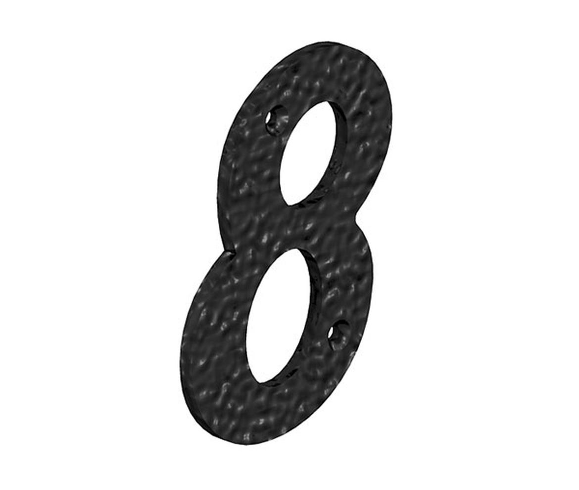 Ornamental Epoxy Black Eight Numeral  - Gate Hardware