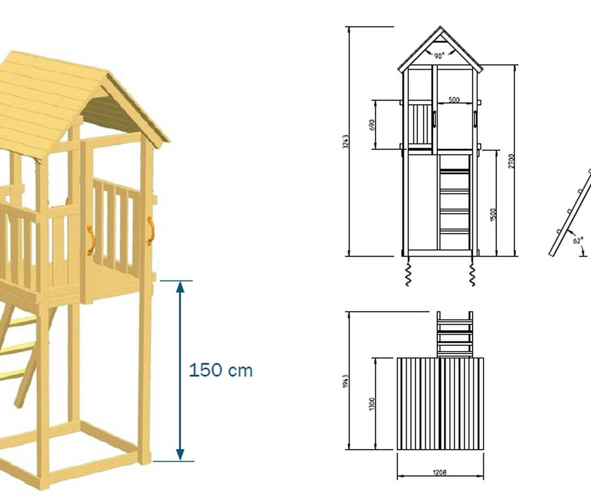 Kiosk Play tower  - Jungle Gym Towers