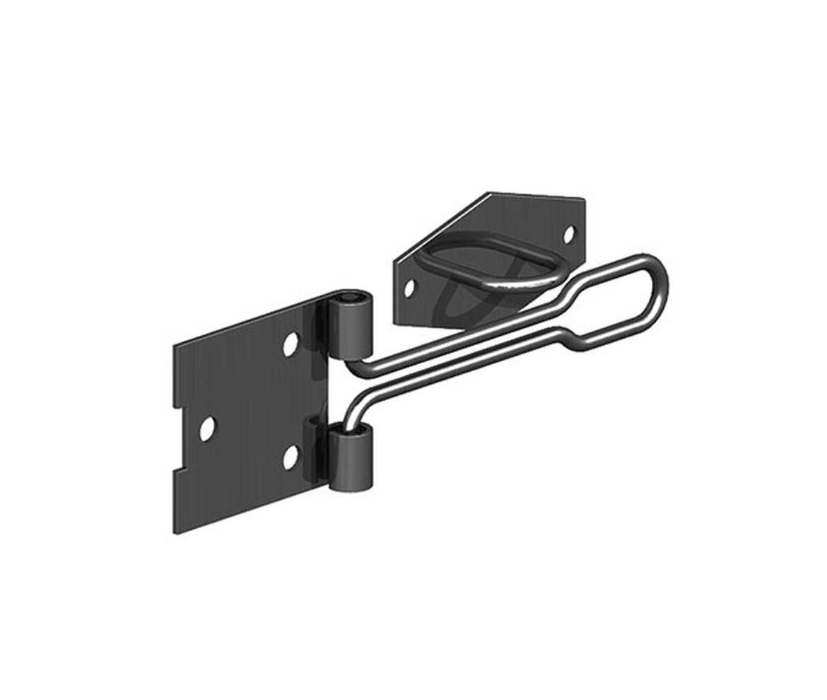 Epoxy Black Hasp & Staple Wire Pattern 150mm - Gate Hardware