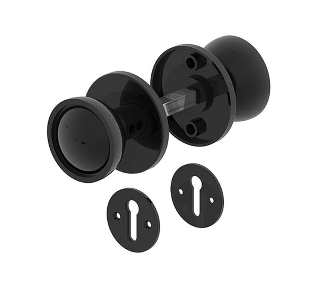 Epoxy Black Rimsashlock Door Knob 50mm - Gate Hardware