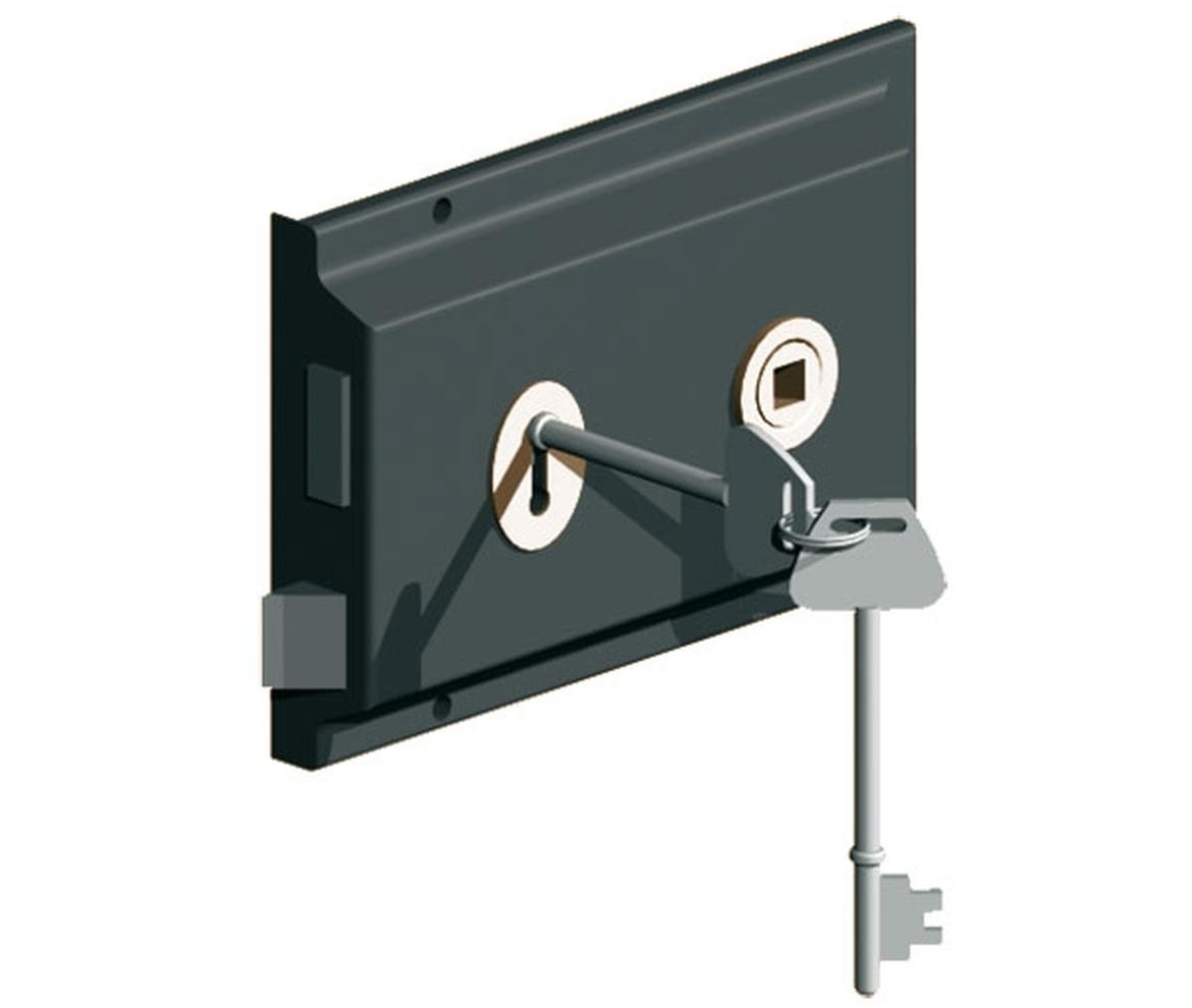 Epoxy Black Rimsashlock 2 Lever 150mm x 100mm - Gate Hardware