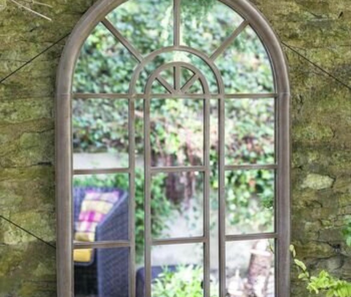 Rounded Arch Garden Mirror - Garden Decorations