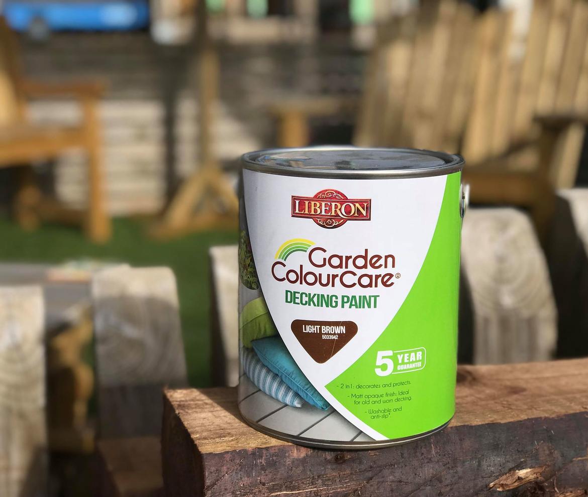 Liberon ‘Light Brown’ Garden ColourCare Decking Paint 2.5L  - Paints & Oils