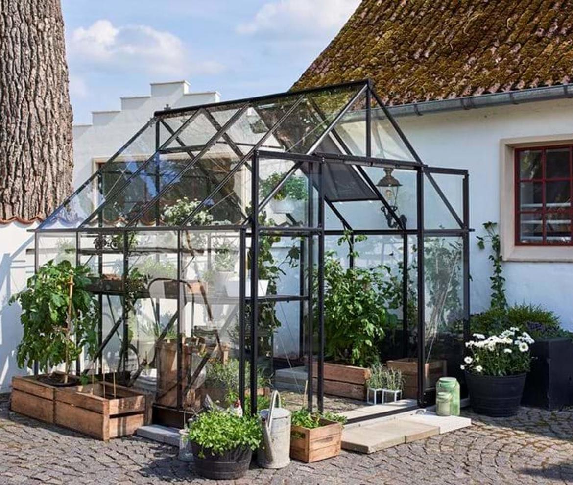 Halls ‘Qube’ 8ft x 8ft Greenhouse - Halls Traditional & Qube Greenhouses