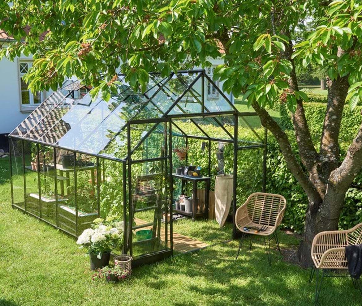 Halls ‘Qube’ 8ft x 12ft Greenhouse  - Halls Traditional & Qube Greenhouses