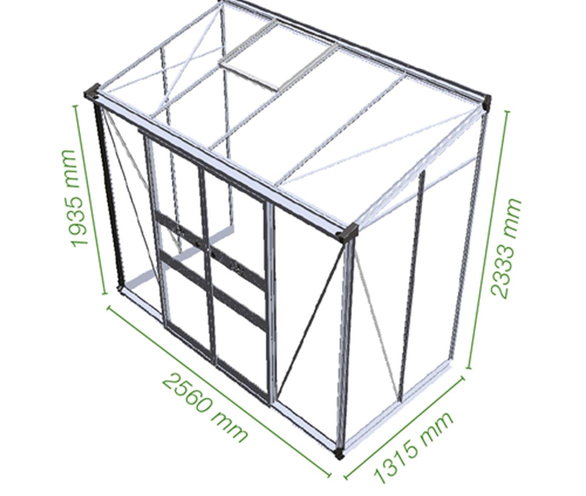 Halls Cotswold Broadway 8ft x 4ft - Broadway Lean-To