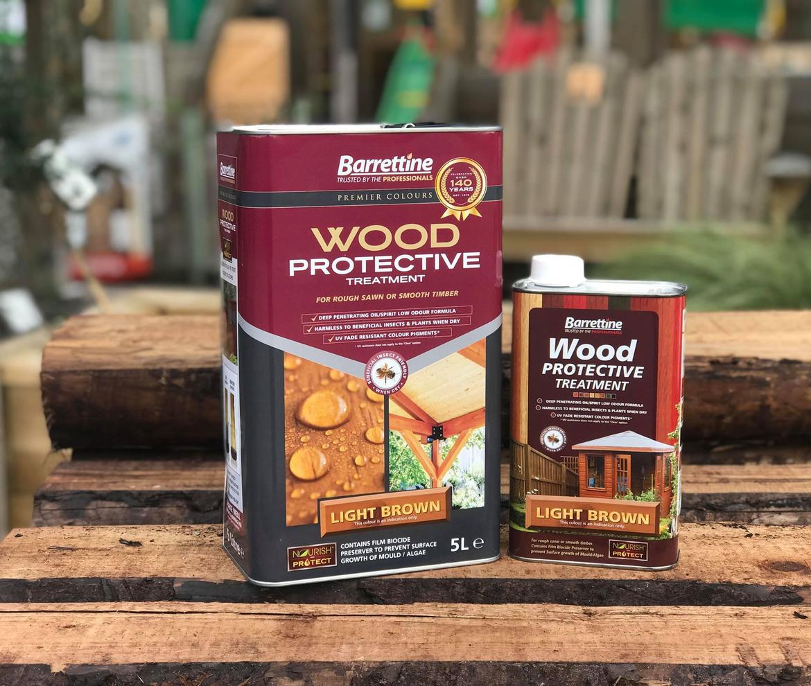Barrettine Wood Protective Treatment ‘Light Brown’ Woodstoc Outside