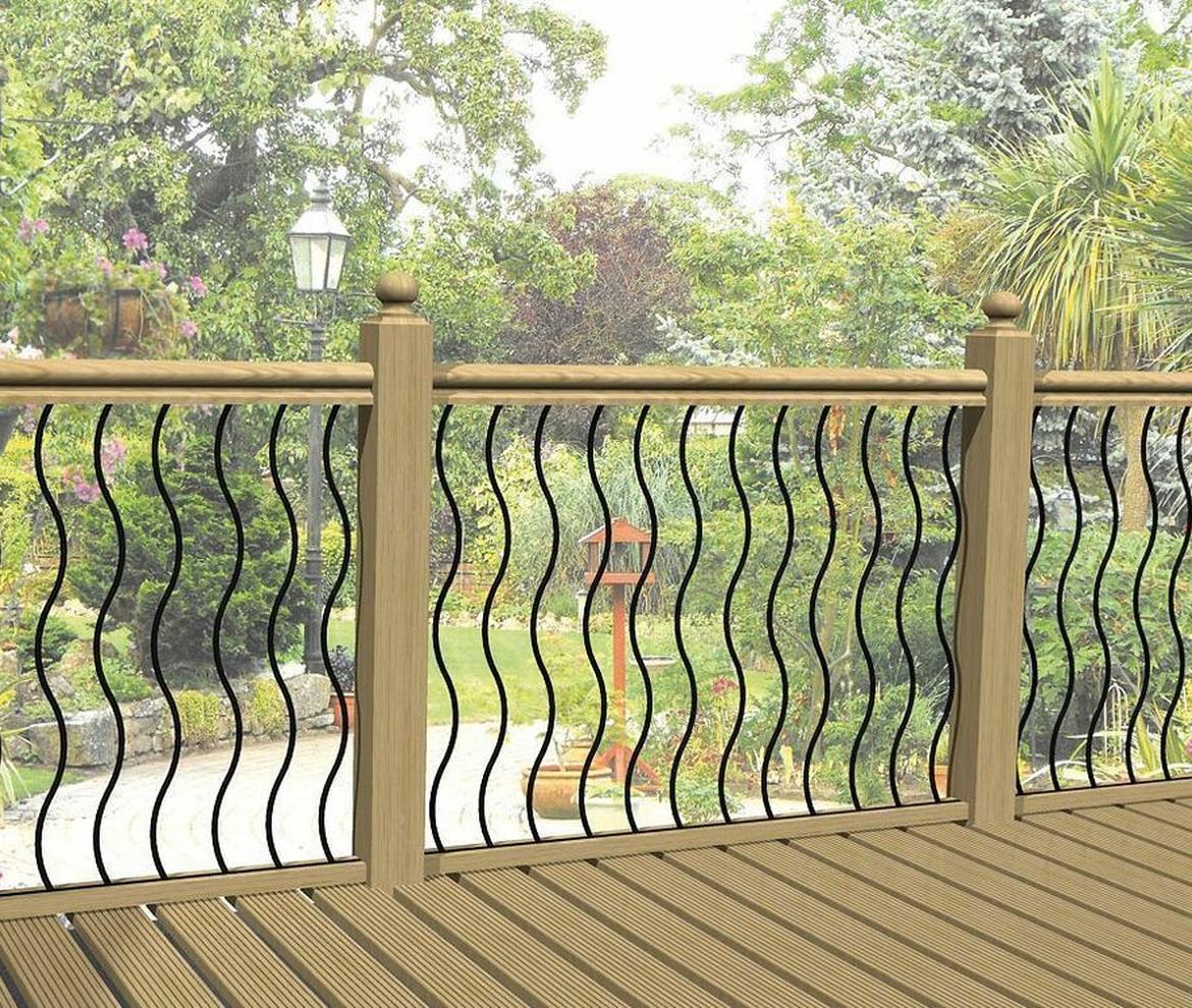 Wave Metal Decking Spindle Panel - Decking Handrails