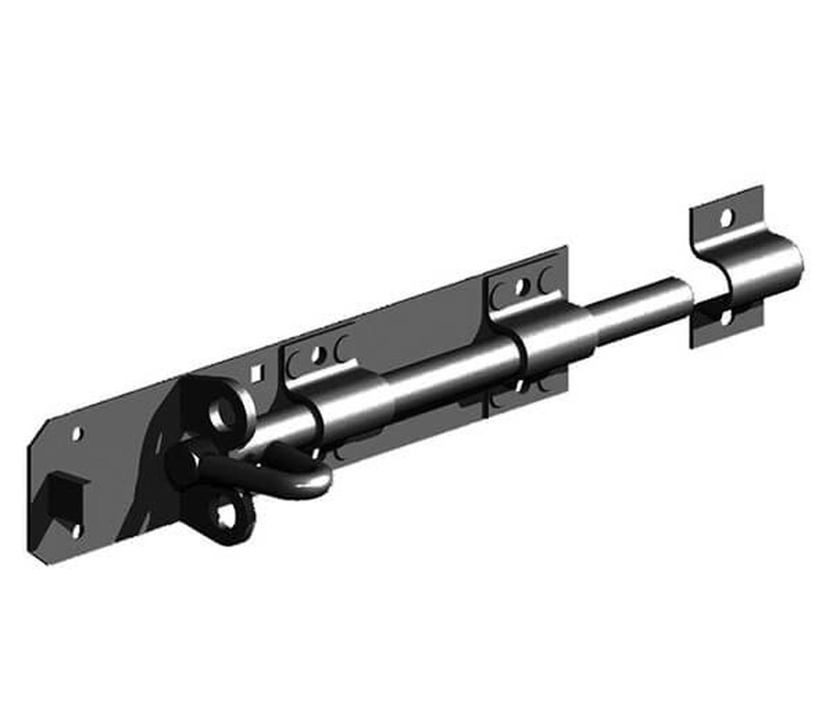 Epoxy Black Brenton Padbolt 1/2 Shoot 200mm - Gate Hardware