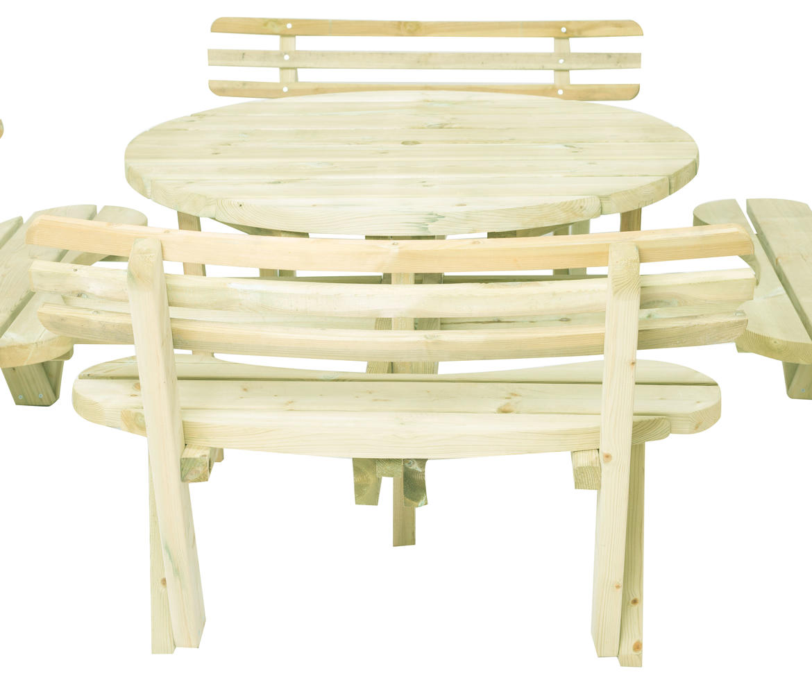 EKJU 8 Seater Round Table With Back Rests - Furniture