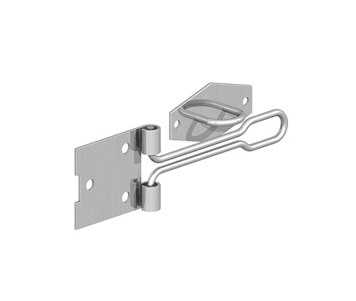 Galvanised Hasp & Staple Wire Pattern 100mm - Gate Hardware