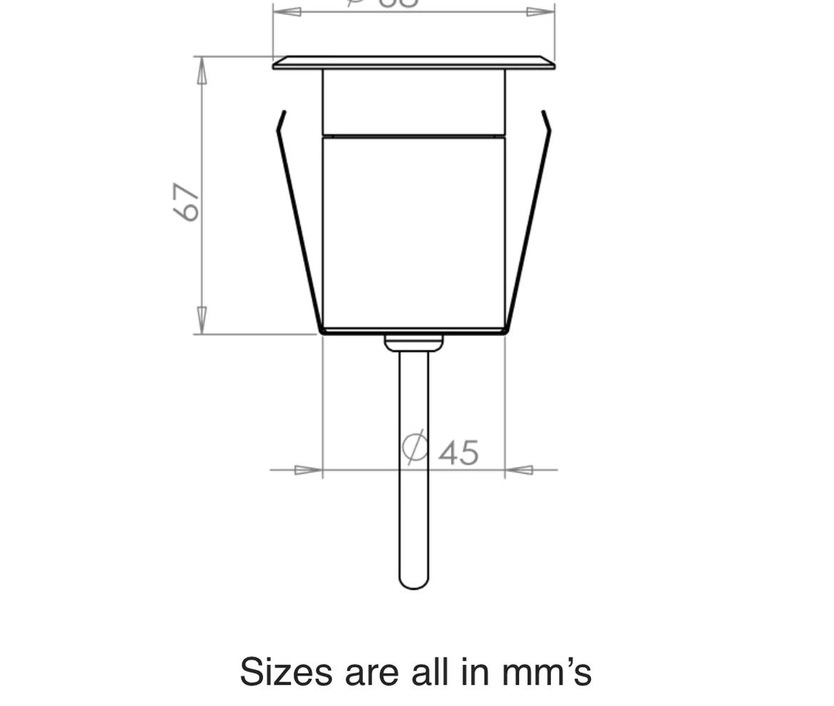 Ellumiere Large S/Steel Deck Light  - Mains Lighting