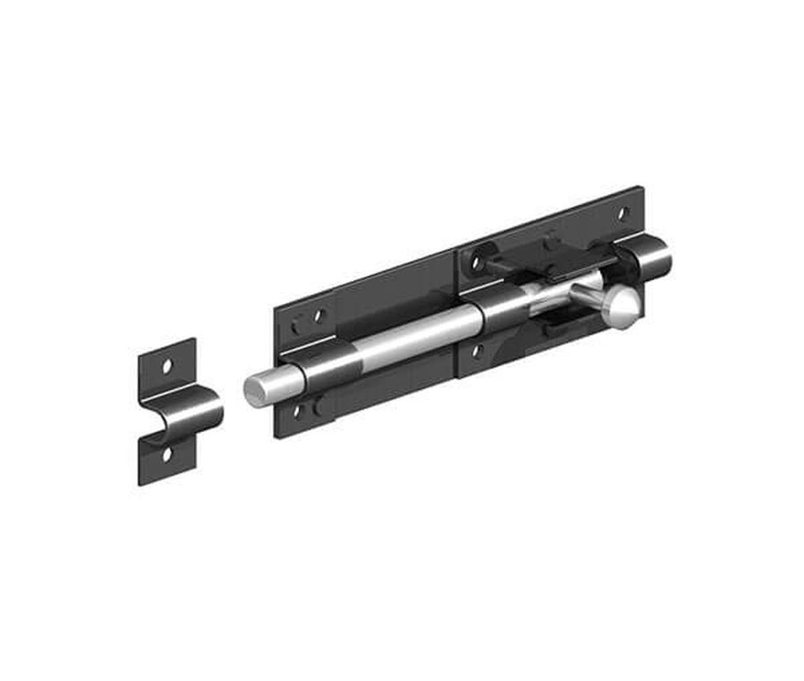 Epoxy Black Tower Bolt 75mm - Gate Hardware