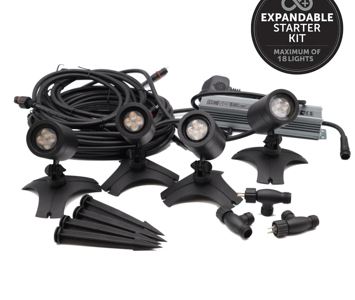 Ellumiere Small Spotlight Kit Black - Mains Lighting