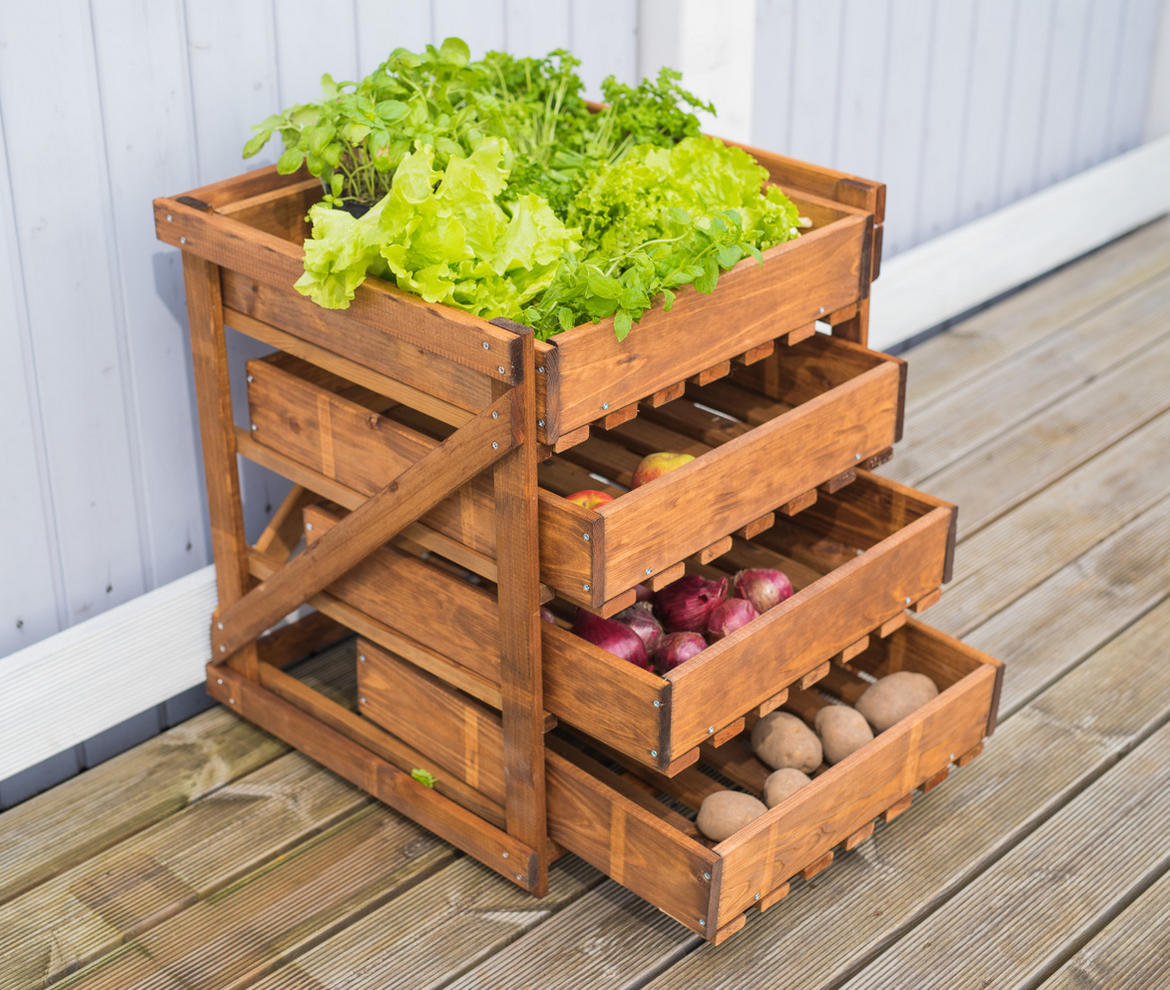 EKJU 4 Drawer Vegetable Larder - Planters