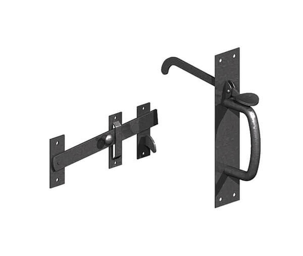 Epoxy Black Heavy Suffolk Latch  - Gate Hardware