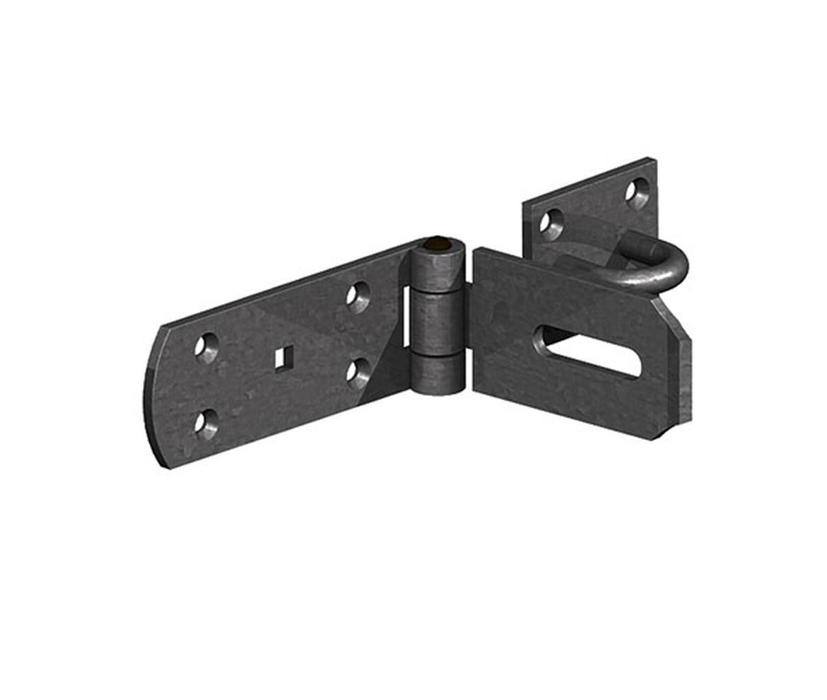 Epoxy Black Heavy Hasp & Staple 200mm - Gate Hardware