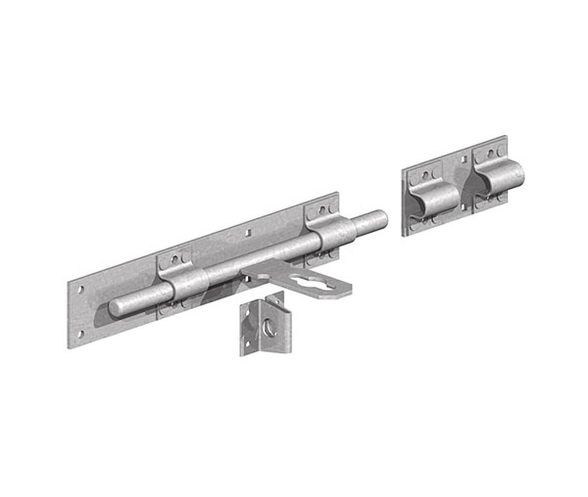 Galvanised Heavy Cross Pattern Door Bolt 300mm - Gate Hardware