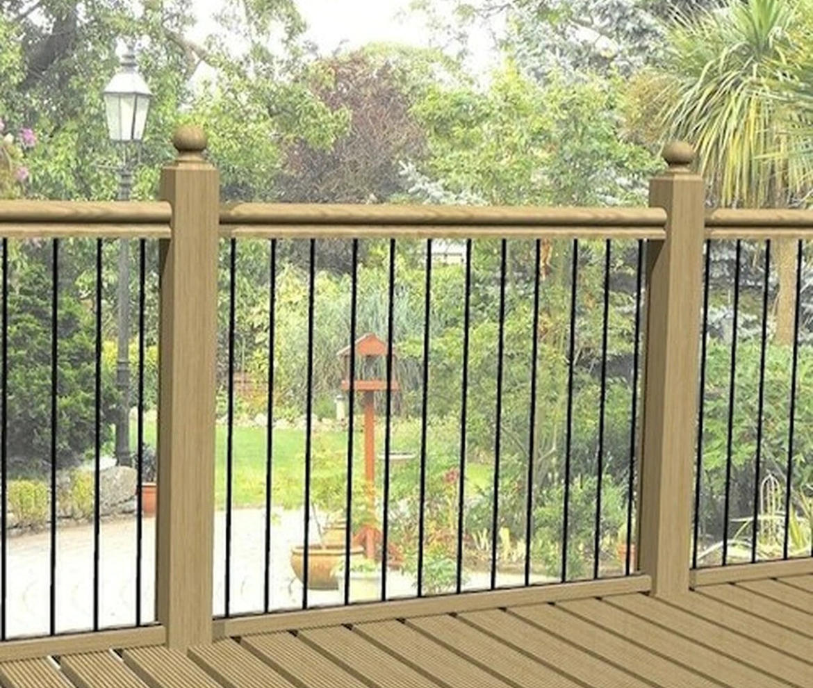 Straight Metal Decking Spindle Panel - Decking Handrails