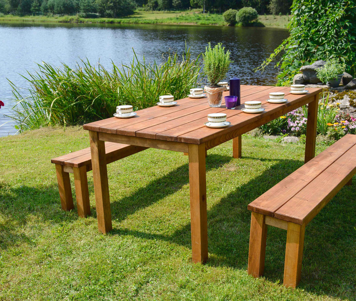 EKJU “CESIS” Modern Table Set & Bench Set  - Furniture