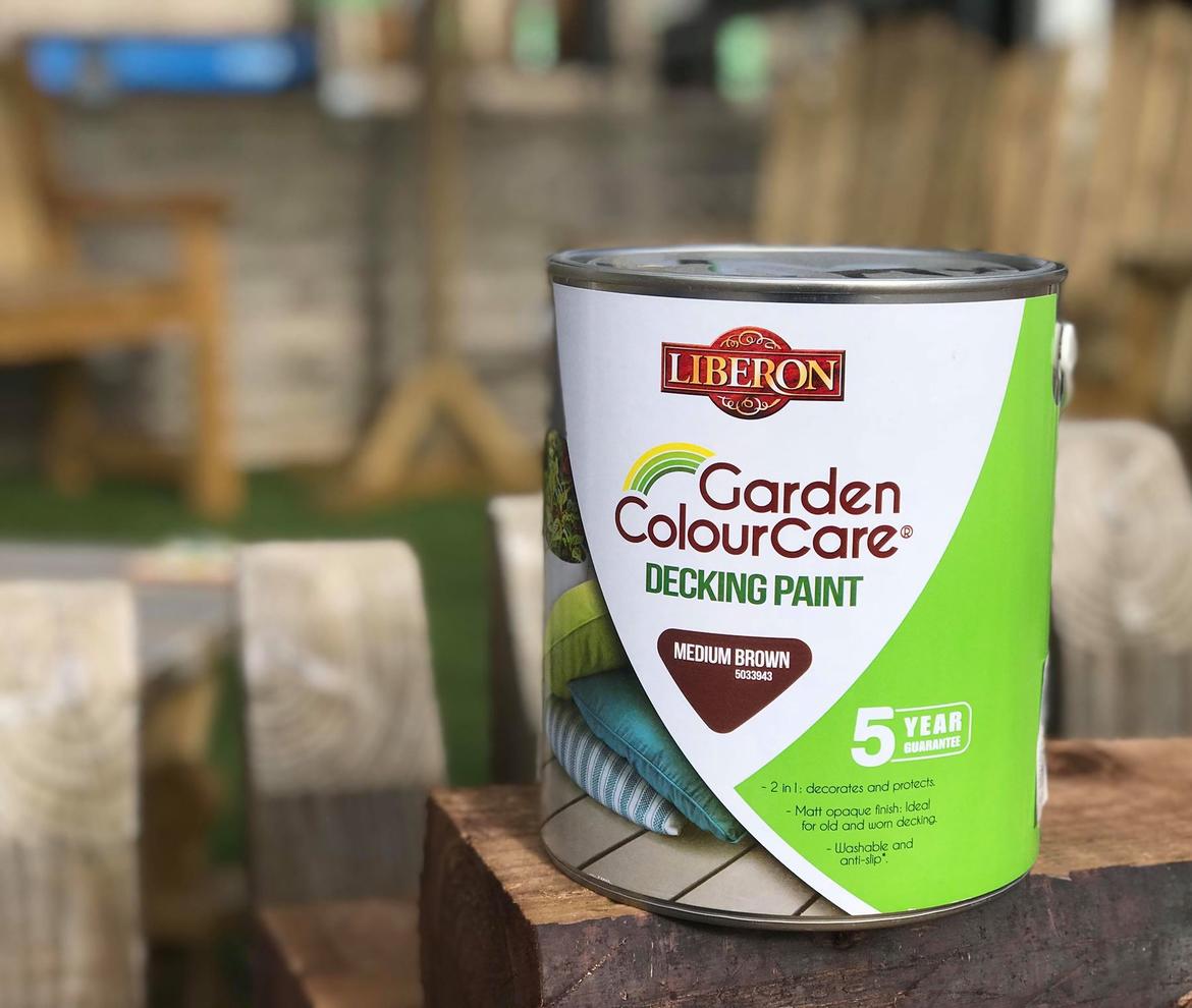 Liberon ‘Medium Brown’ Garden ColourCare Decking Paint 2.5L  - Paints & Oils