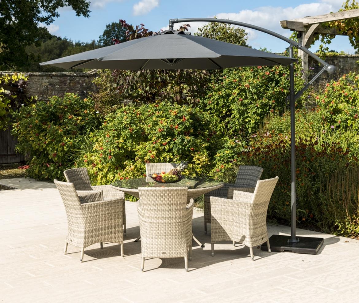 Round Cantilever Parasol Charcoal 3.0m - Garden Parasols