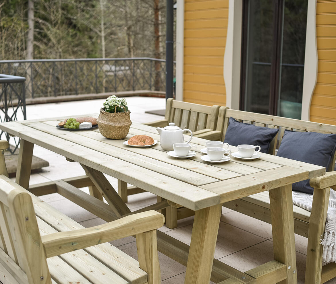 Massive Rectangular Dining Set - Garden Picnic Tables