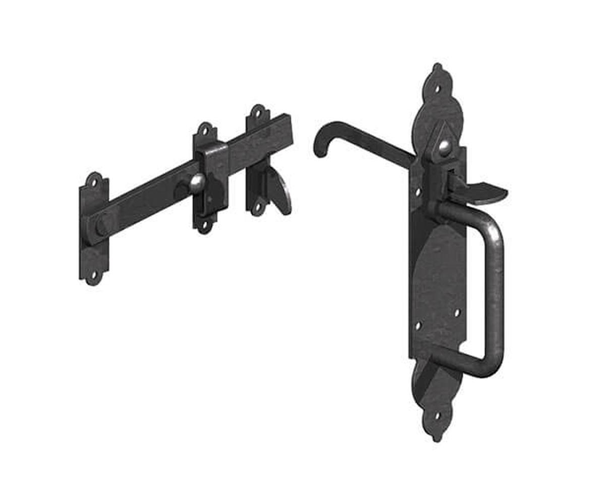 Epoxy Black Gothic Suffolk Latch - Gate Hardware