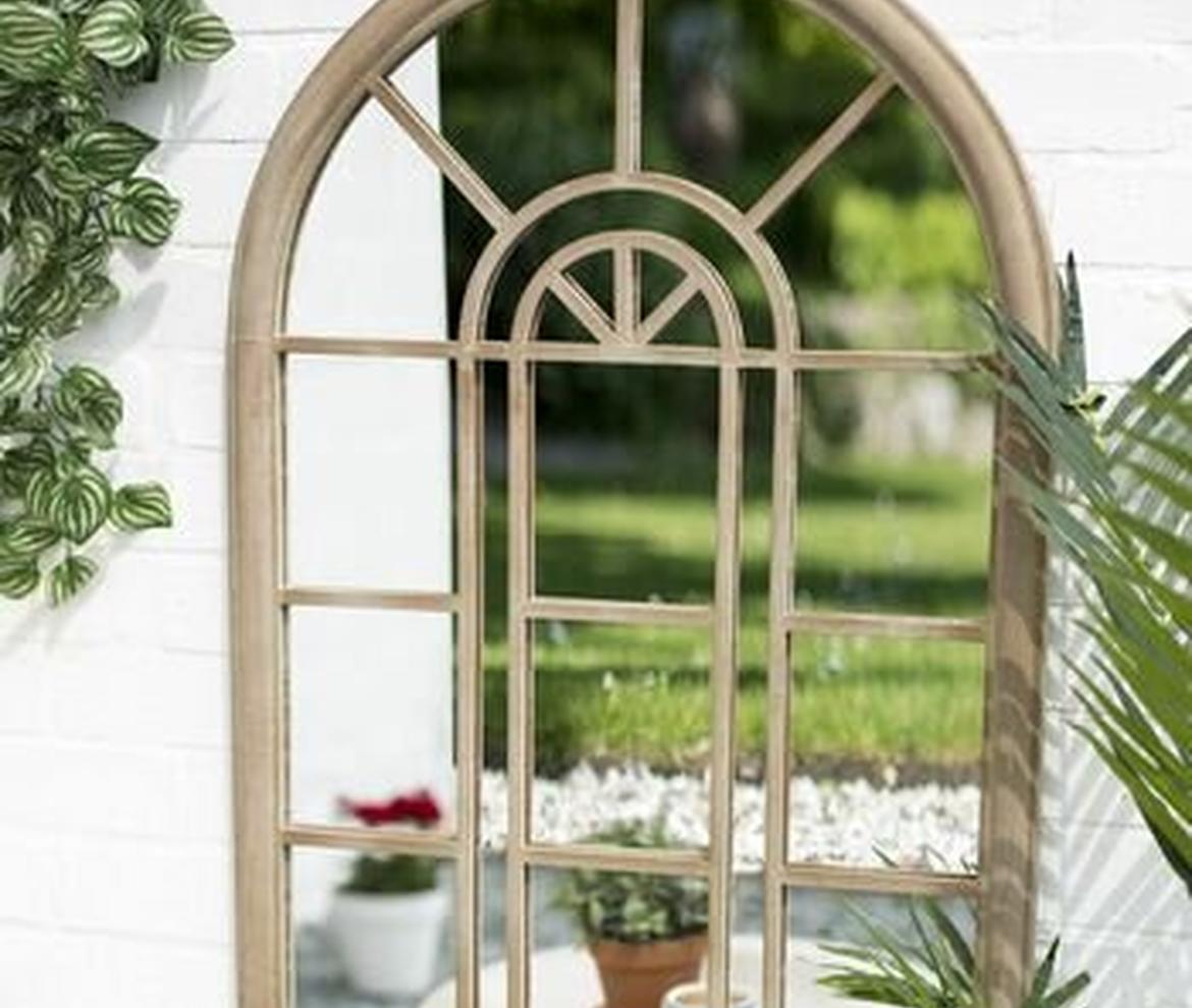 Rounded Arch Garden Mirror - Garden Decorations