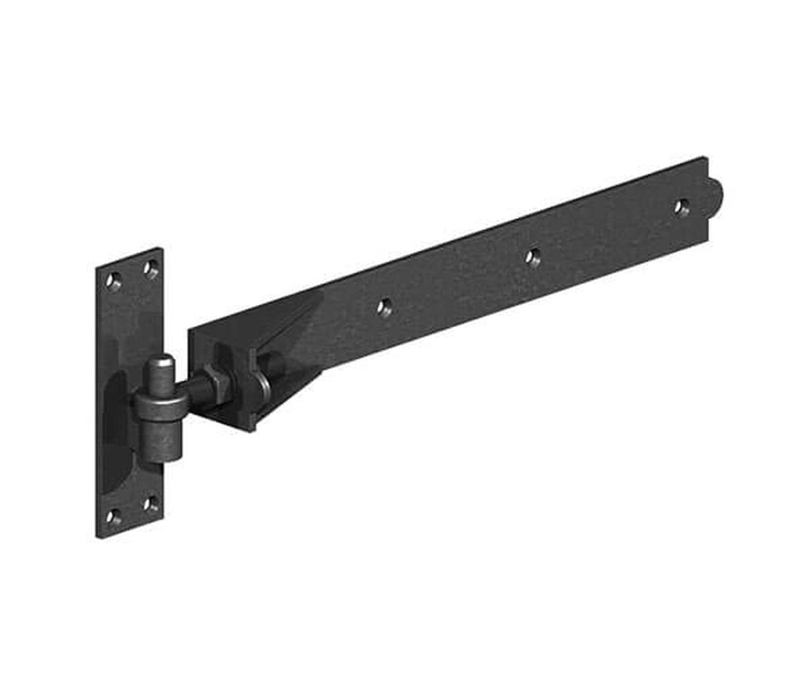 Adjustable Band and Hook on Plate Epoxy Black - Gate Hardware