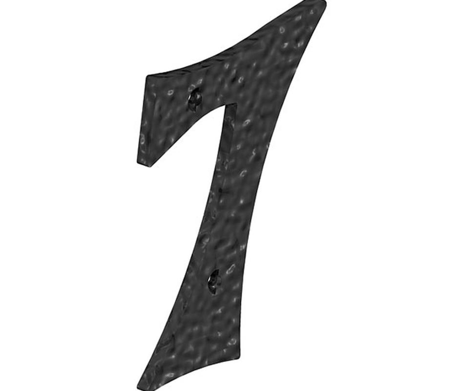 Ornamental Epoxy Black Seven Numeral  - 