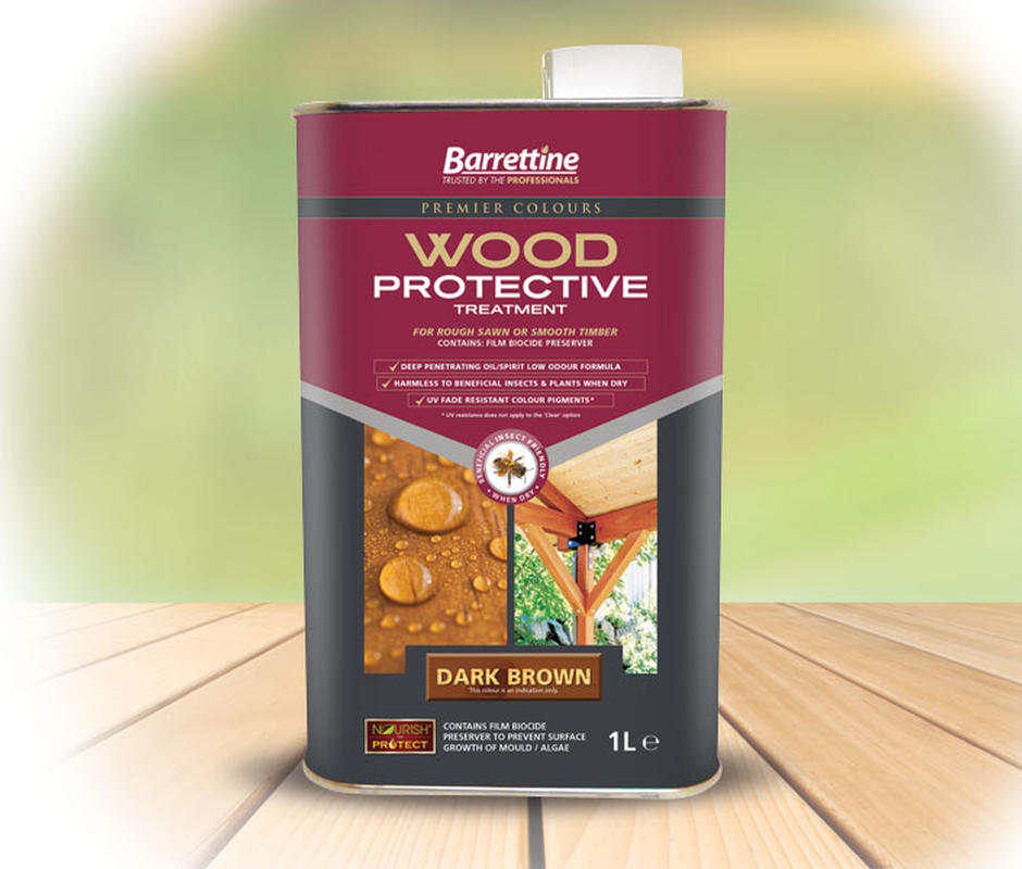 Barretine Wood Protector Dark Brown - 