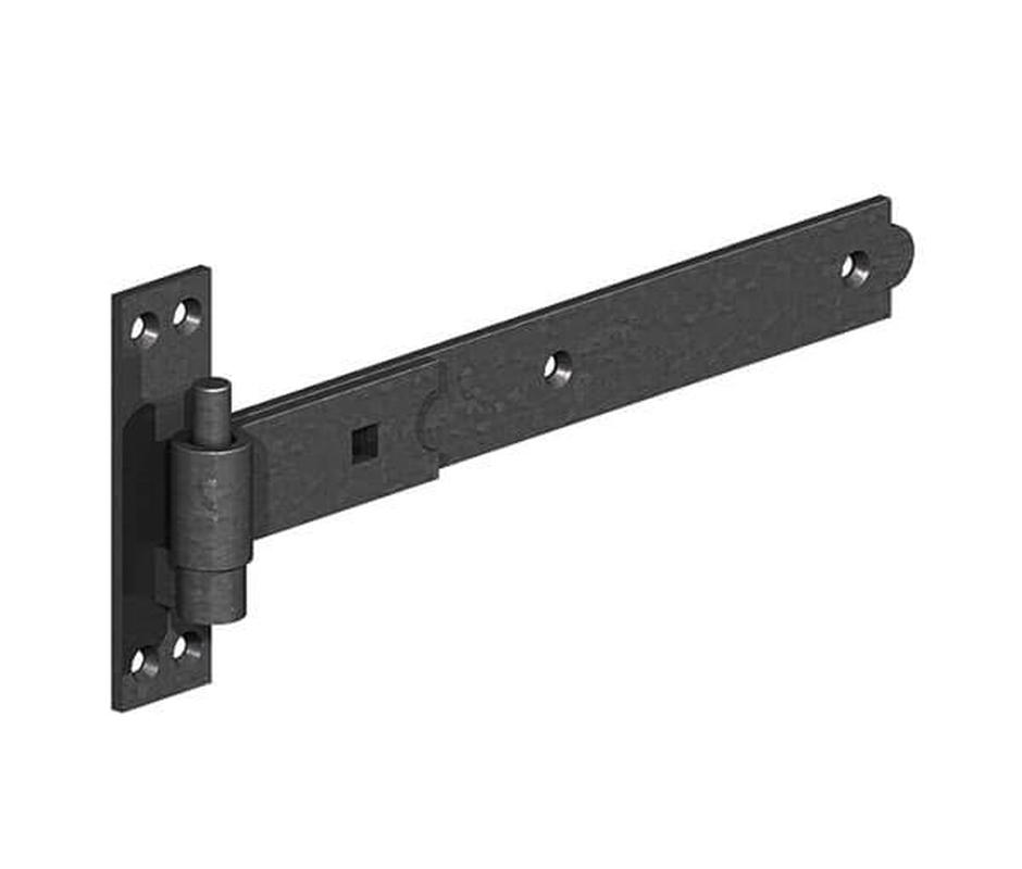 Straight Band and Hook on Plate Epoxy Black - Gate Hardware