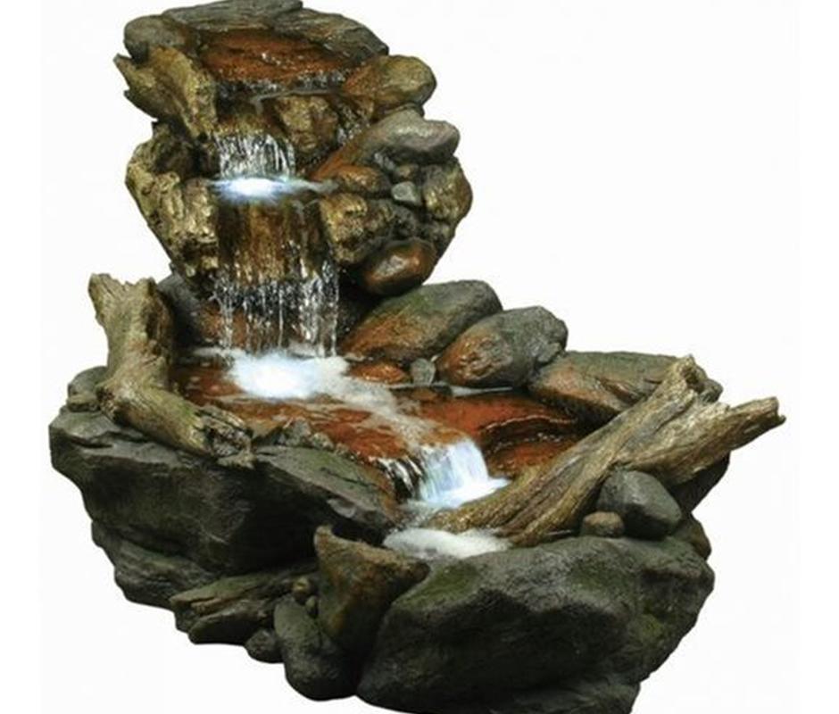 Large Boulder River Falls Water Feature  - 