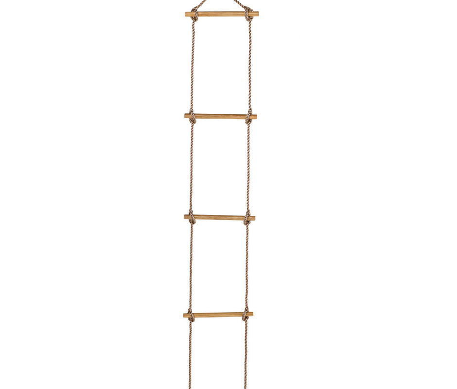 Wooden Rungs Rope Ladder - 