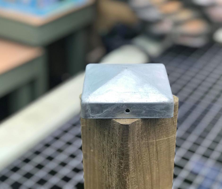 Galvanised Cap 100mm - Post Caps