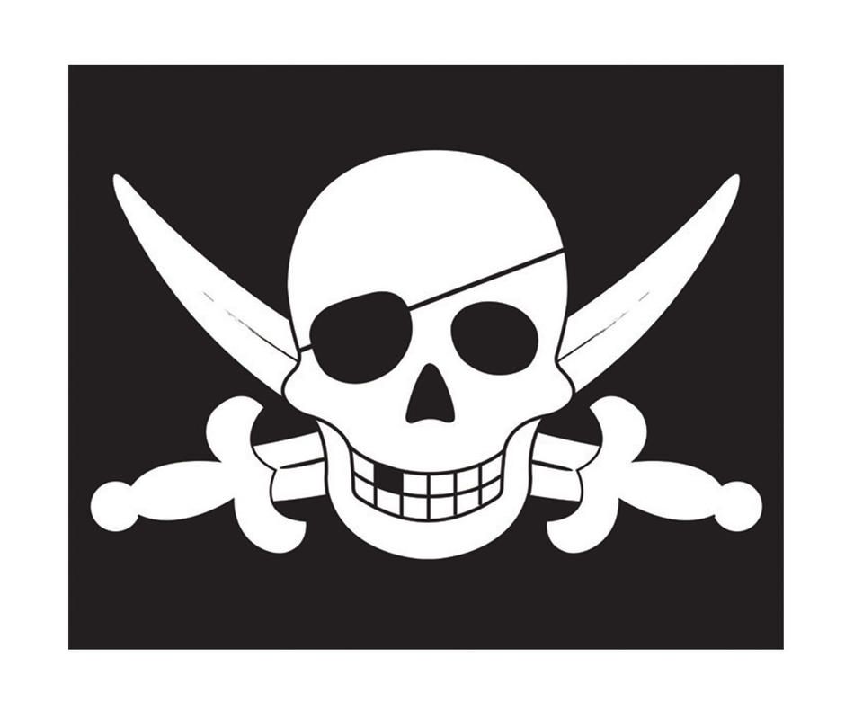 Pirates Jolly Roger Hoisting Flag - 