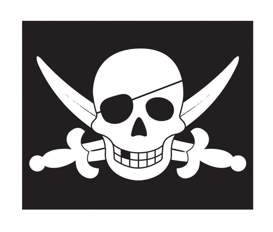 Pirates Jolly Roger Hoisting Flag - Jungle Gym Accessories