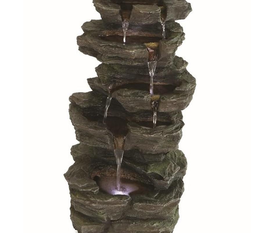 Solar Slate Falls Water Feature - 