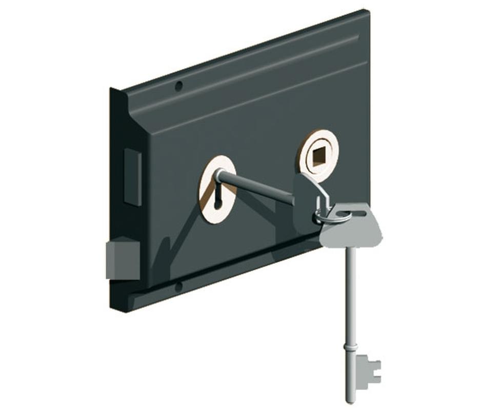 Epoxy Black Rimsashlock 2 Lever 150mm x 100mm - 