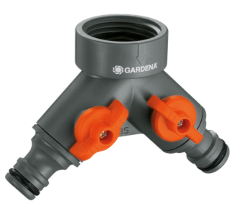 Twin–Tap Connector 26.5 mm - Gardena Hose Range