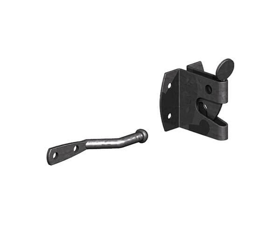 Epoxy Black Medium Auto Gate Catch  - Gate Hardware