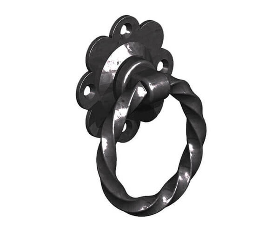 Dull Black Ornamental Ring Handle Only 100mm - 