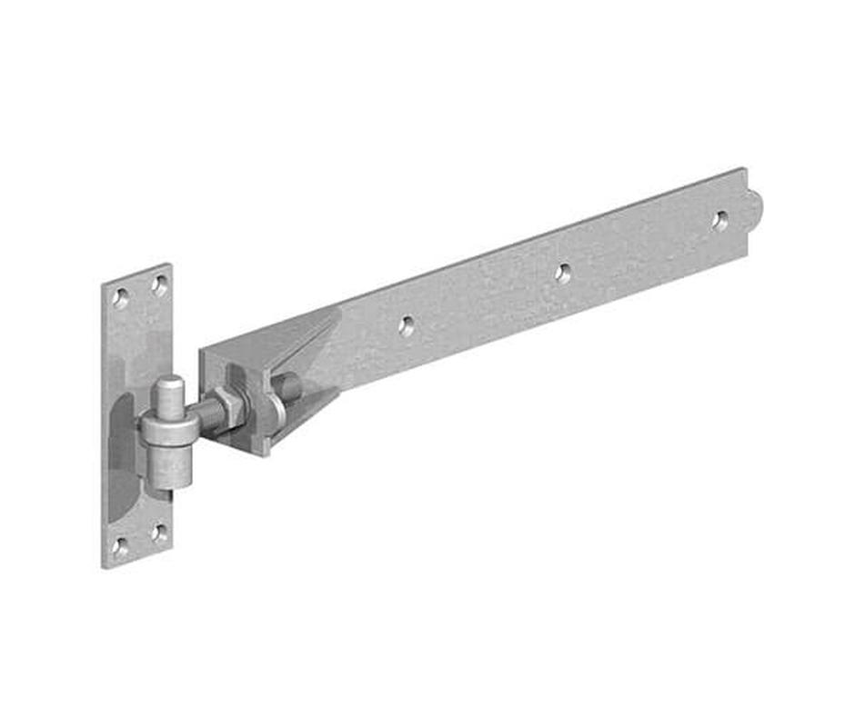 Galvanised Adjustable Band and Hook on Plate 300mm - 