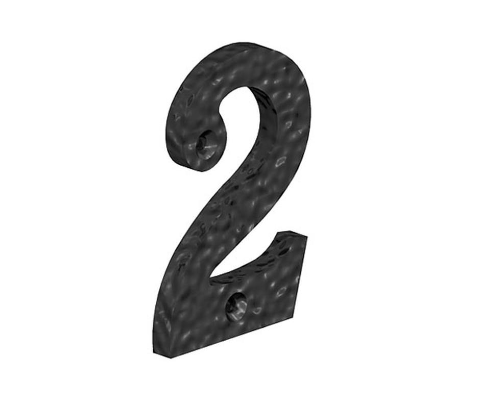 Ornamental Epoxy Black Two Numeral  - 