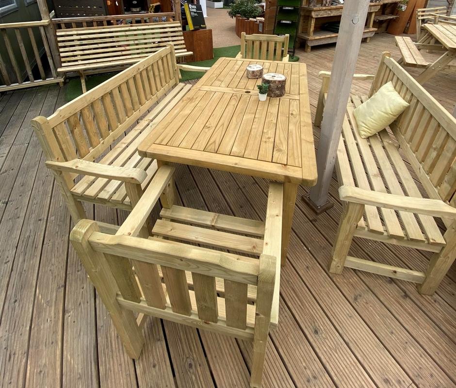 Cortona Table, Bench and chair  - 