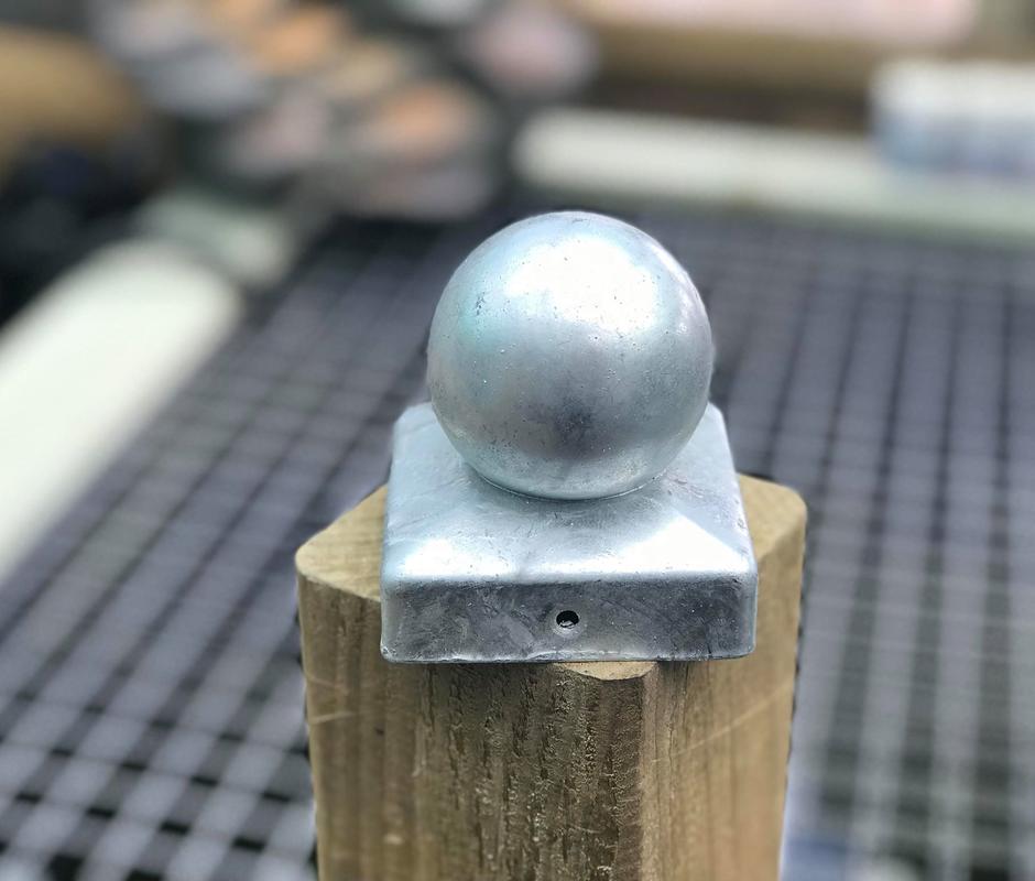 Galvanised Ball Cap 75mm - Post Caps