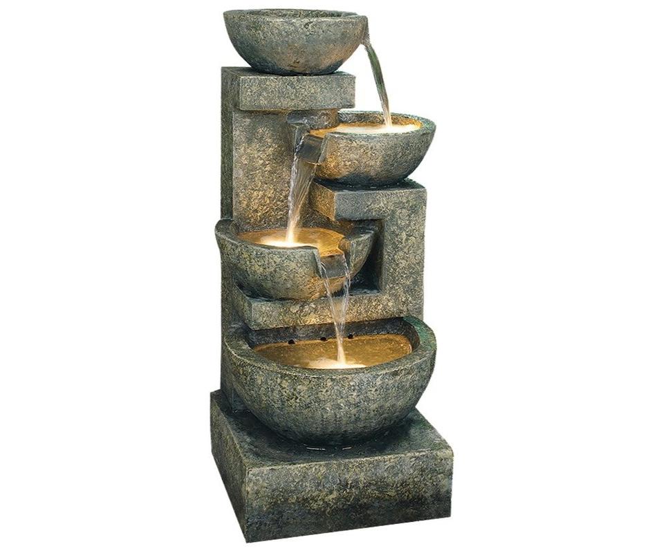 Large Granite Four Bowl Water Feature  - 